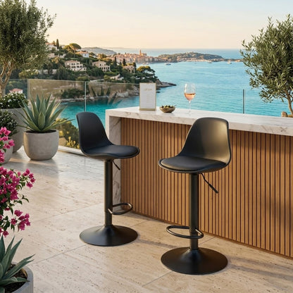 Tabouret de Bar Ergonomique Céleste —Lot de 2 | Assise Rembourrée