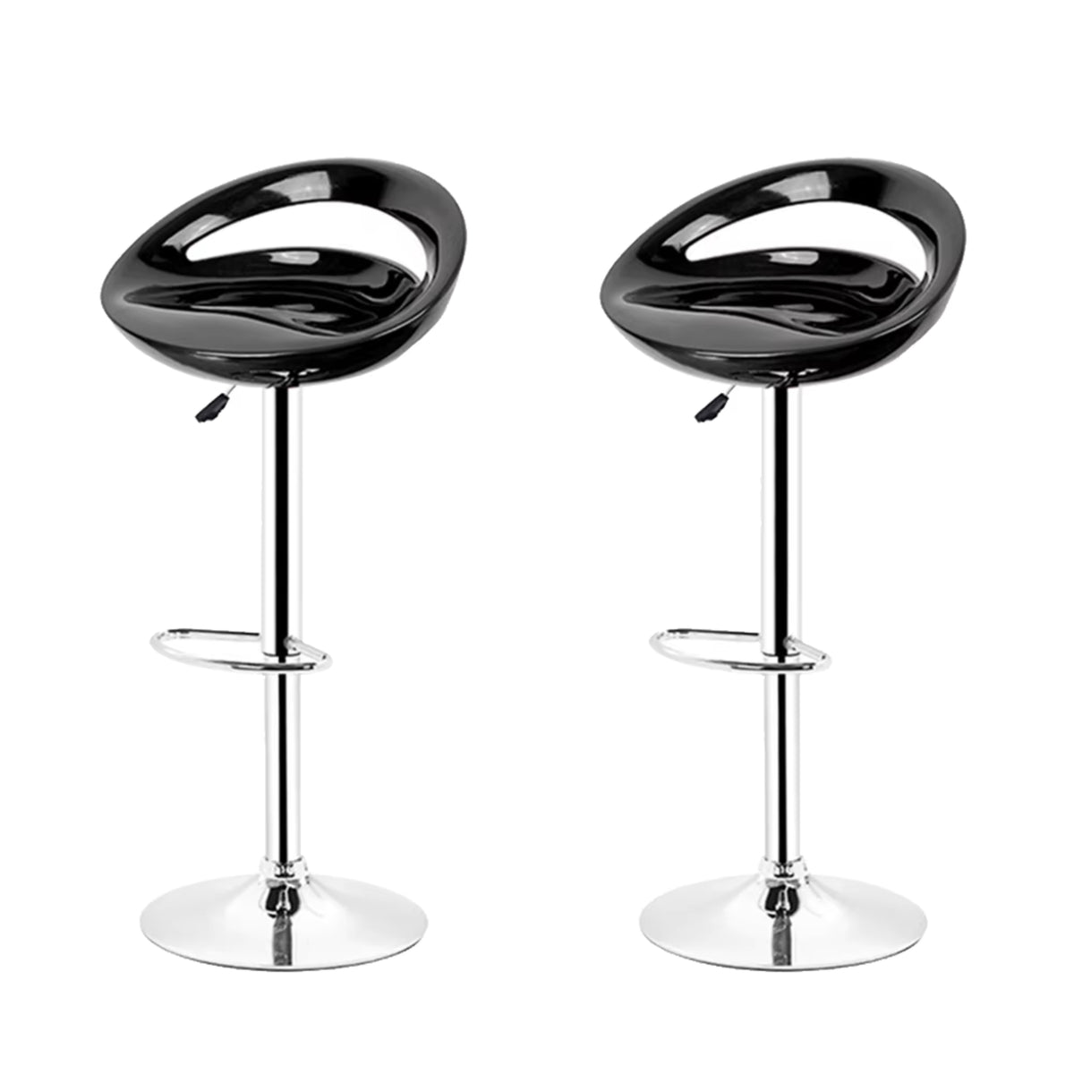 Tabouret de Bar Moderne Sora - Lot de 2 | Rotatif en Métal Chromé
