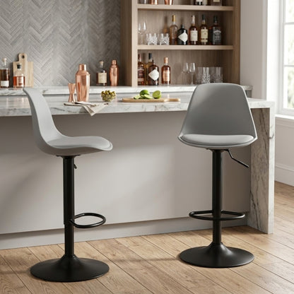 Tabouret de Bar Ergonomique Céleste —Lot de 2 | Assise Rembourrée