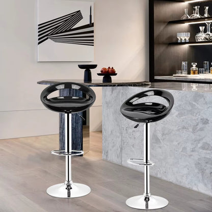 Tabouret de Bar Moderne Sora - Lot de 2 | Rotatif en Métal Chromé