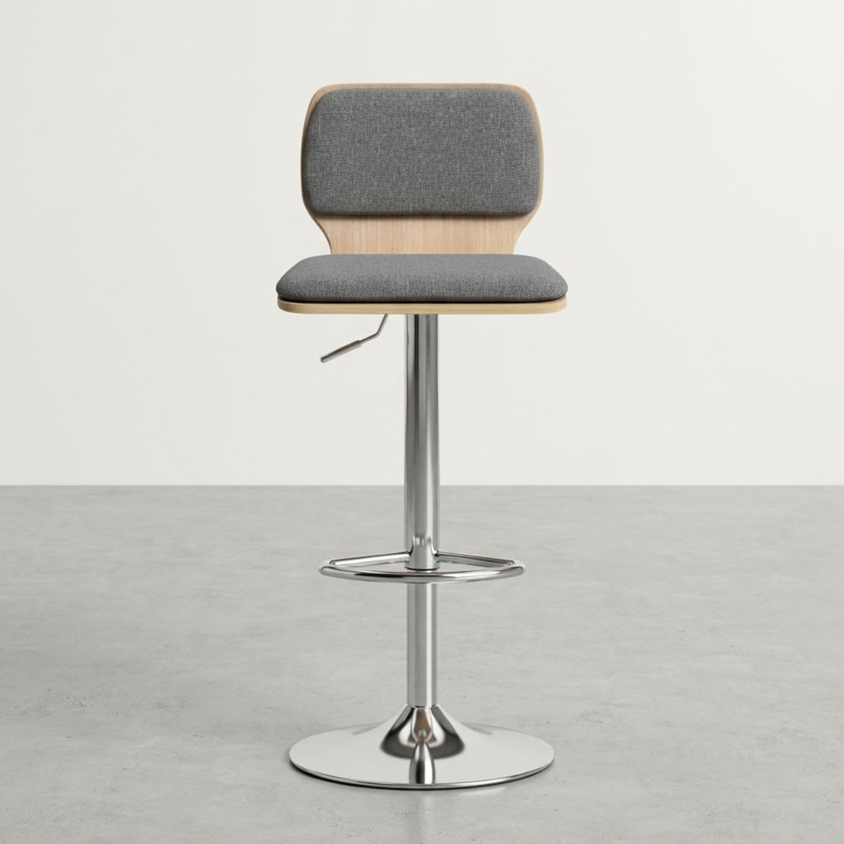 Tabourets de Bar Moderne Célia | Lot de 2 — Tissu & Coque en Bois