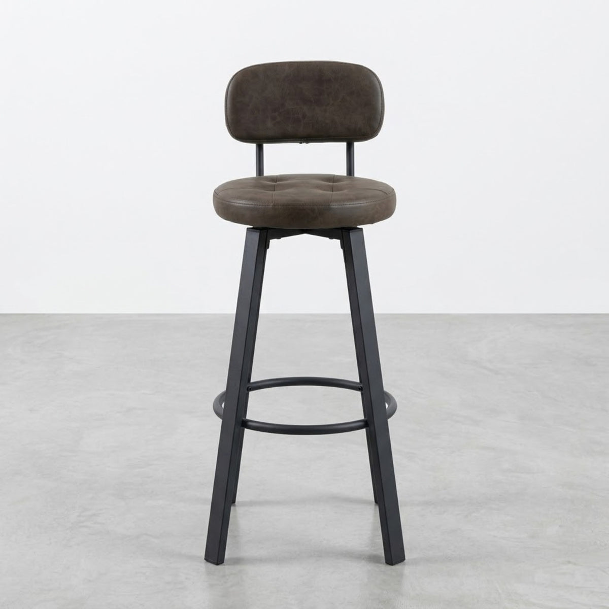 Tabourets de Bar Pivotants Milo - Structure Métal Noir | Lot de 2