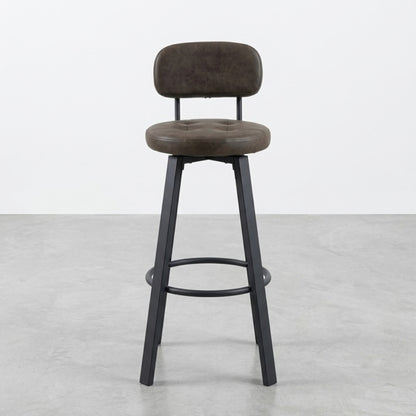Tabourets de Bar Pivotants Milo - Structure Métal Noir | Lot de 2