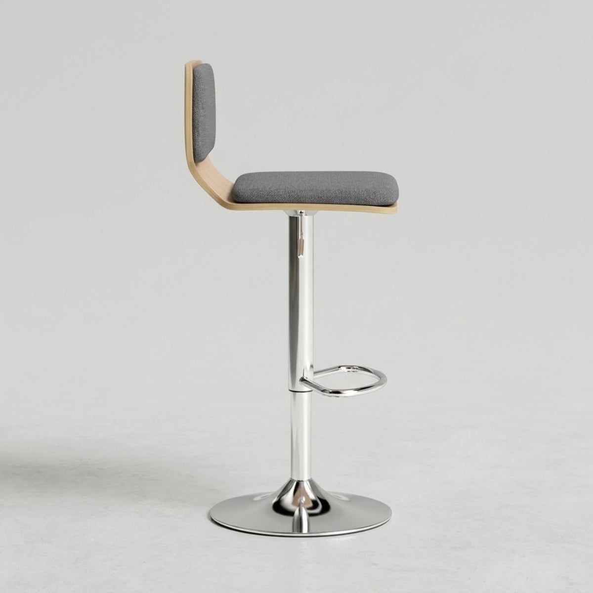 Tabourets de Bar Moderne Célia | Lot de 2 — Tissu & Coque en Bois