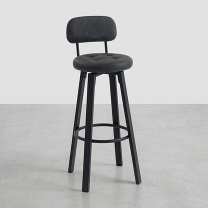 Tabourets de Bar Pivotants Milo - Structure Métal Noir | Lot de 2